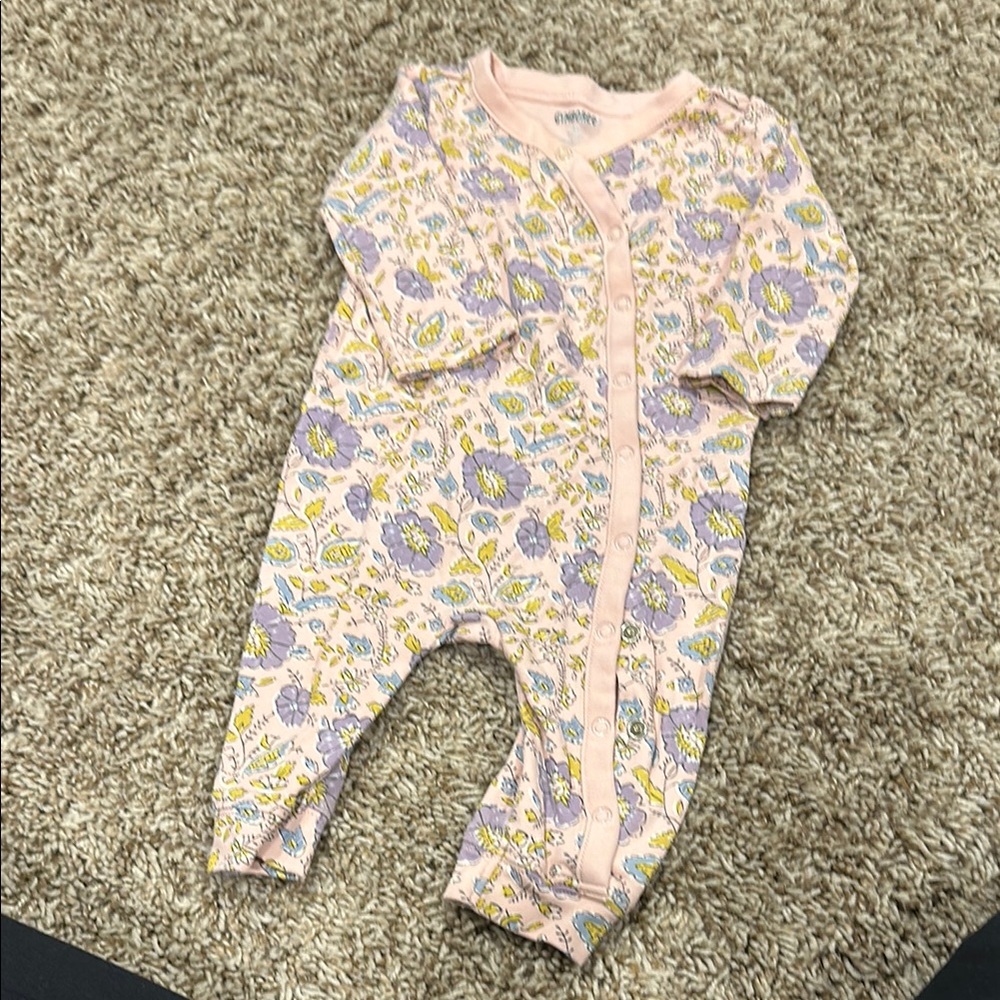 Floral Pink Baby One Piece